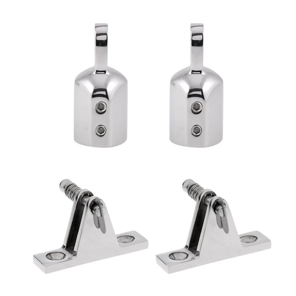2Pcs Deck Hinge Mount Bimini Top Fitting Hardware Stainless Steel Ship