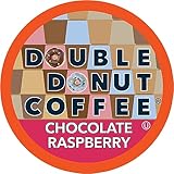 Double Donut Flavored Coffee Pods, Chocolate Raspberry Coffee, Single Serve Medium Roast Coffee for...