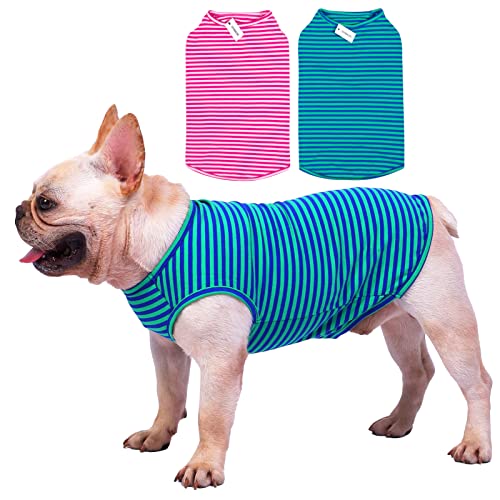 T-shirt rayé en coton pour chien