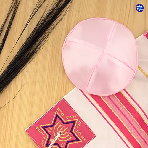 Image of Pack of 10 or 30-Pcs - Hq 19 /20CM Satin Kippah for Men & Boys, Yamaka Hat Designed in Israel - Kippot Bulk