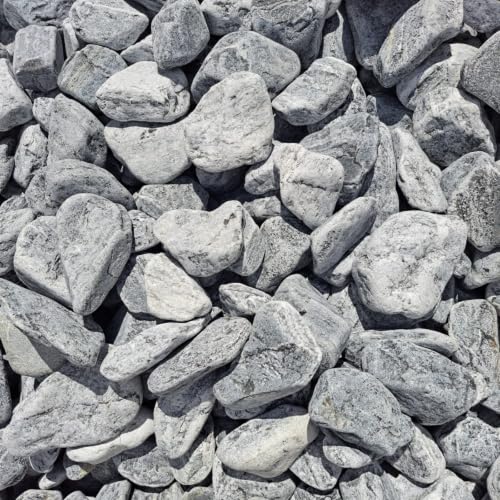 V-PREMIUM SOLUTION Dekosteine Grau 4-8 cm 5 kg - Kieselsteine Deko Garden für Teich und Gabionen - Große Steine für Blumentöpfe Vasen Terrarium und Aquarium - Schöne Gartendeko Natur