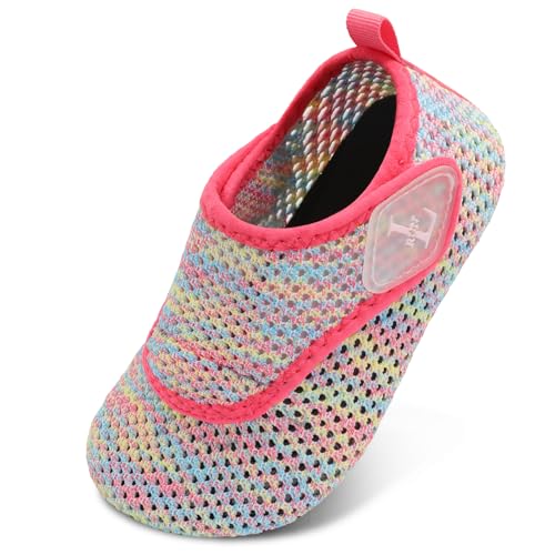 L-RUN Toddler Water Shoes Boys Girls Barefoot Beach Swim Shoes Quick Dry Kids Aqua Socks Non-Slip Wide Baby House Slippers