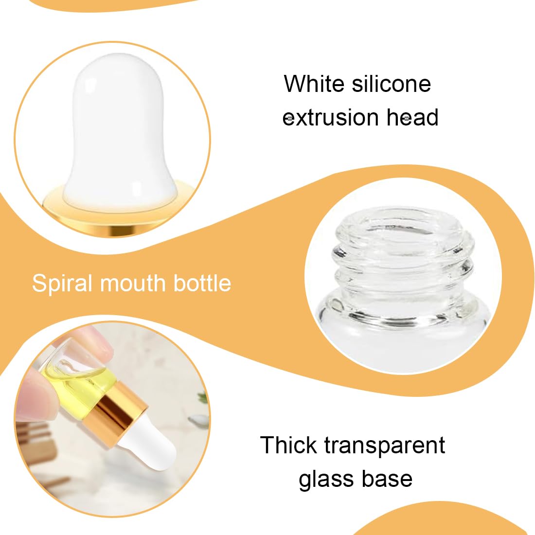 20 unidades Mini botellas con pipeta, frascos de vidrio transparente con gotero, ideales para aceites esenciales, aromaterapia, masajes y cuidado de uñas (2ml)