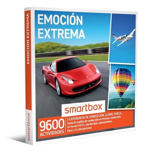 Smartbox - Caja Regalo Emoción Extrema - Idea de Regalo para Hombres - 1 Experiencia de conducción o Aventura para 1, 2 o más Personas