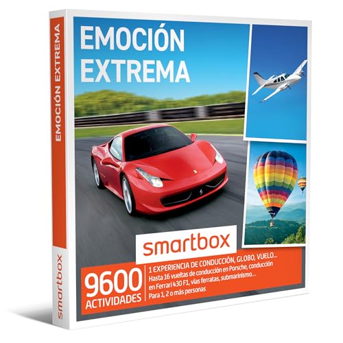 Smartbox - Caja regalo Emoción extrema - Idea de regalo para hombres - 1 experiencia de conducción o aventura para 1, 2 o más personas