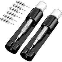 Trifletopia 2 Sets Watch Link Remover Kit - Adjustable Strap Removal Tool - Watch Band Sizing Tool with Extra Pins - Portable Watch Repair Tool for Resizing (Black)