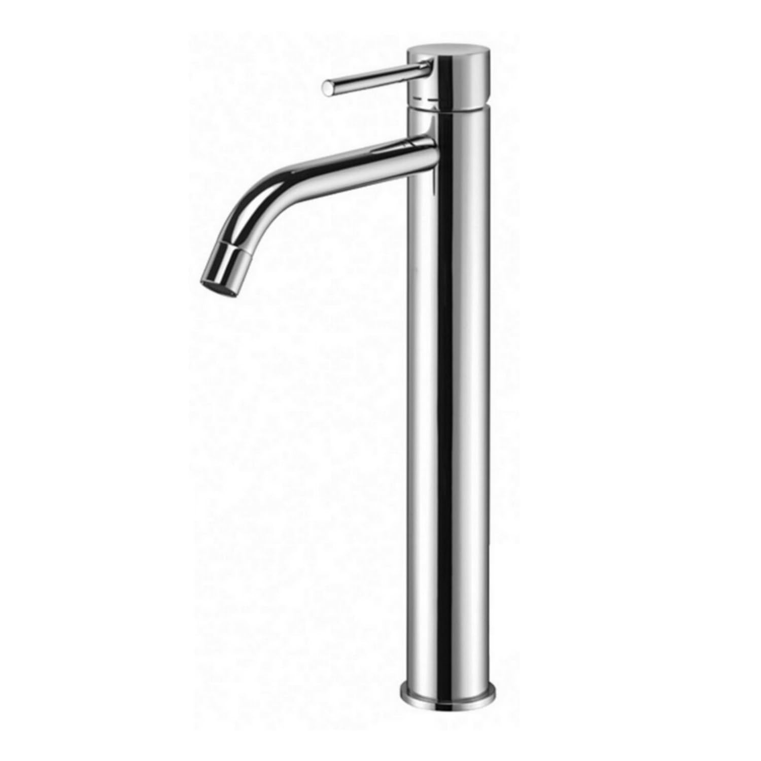 Paffoni LIG081CR Miscelatore Light Fonte, Ottone Cromato | Rubinetto per Lavabo, Prolungato, senza Piletta di Scarico, Design Minimal e Moderno