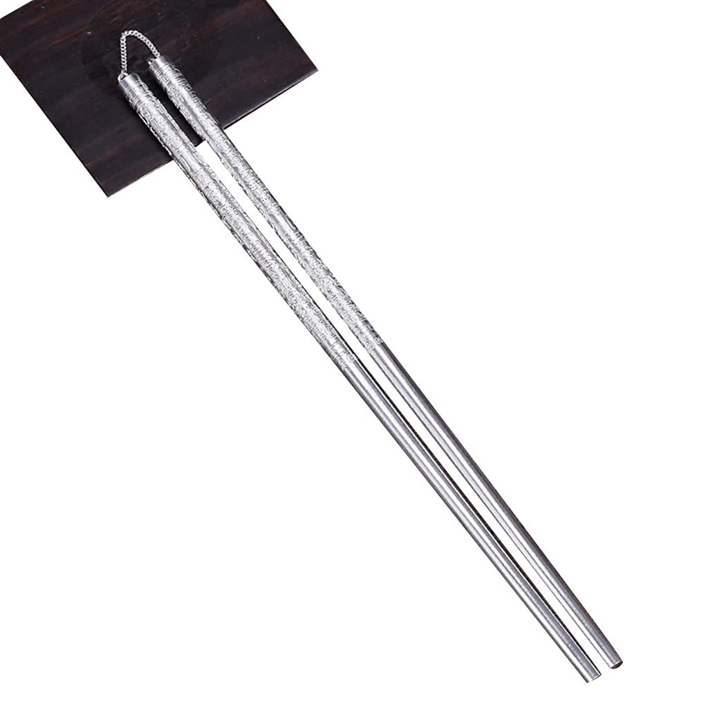 1 Paar Silber-Essstäbchen-Geschenkset mit Etui, wiederverwendbare Premium-Essstäbchen aus chinesischem Silber, rutschfeste Essstäbchen für Sushi-Nudel-Reis, japanische Essstäbchen aus Sterlingsilber