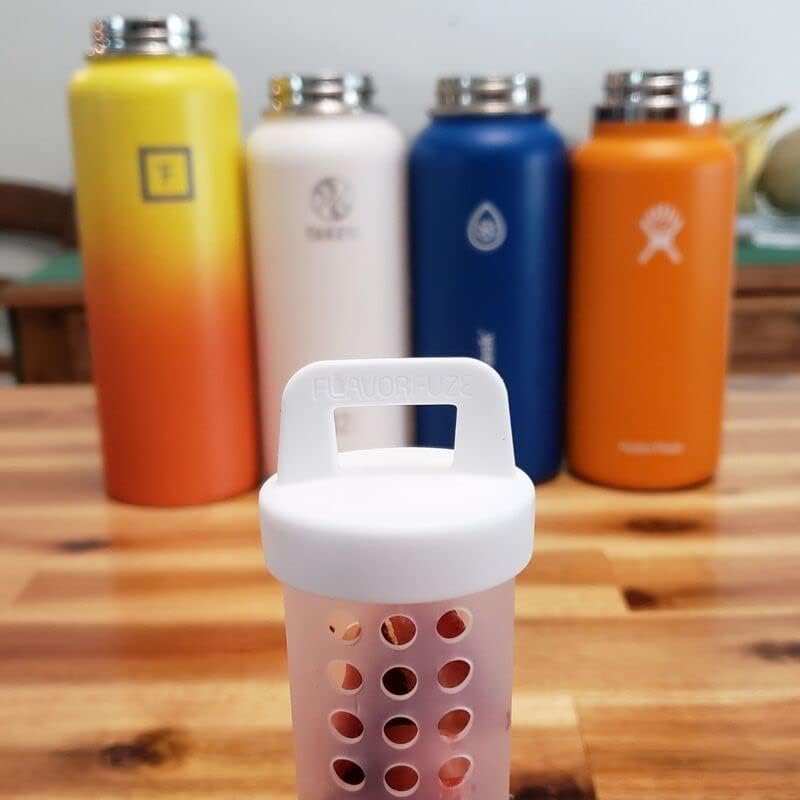 Miniatura 8 de FlavorFuze Pod - Inserto infusor de frutas con dos tapas, compatible con Hydro Flask, Iron Flask, Takeya, ThermoFlask y botellas de boca ancha