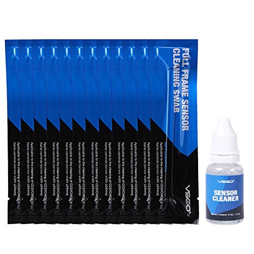 VSGO DDR24 DSLR or SLR Camera Full-Frame Sensor Cleaning Kit (12 X Full Frame Sensor Cleaning Swabs + 15ml Sensor Cleaner)