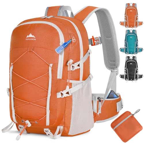 IGOLUMON Mochila Senderismo 40 Litros Mochila de Viaje Plegable Ultraligera Mochila Impermeable para Hombre Mujer Mochilas de Marcha para Camping Excursiones Acampadas Montaña al aire libre