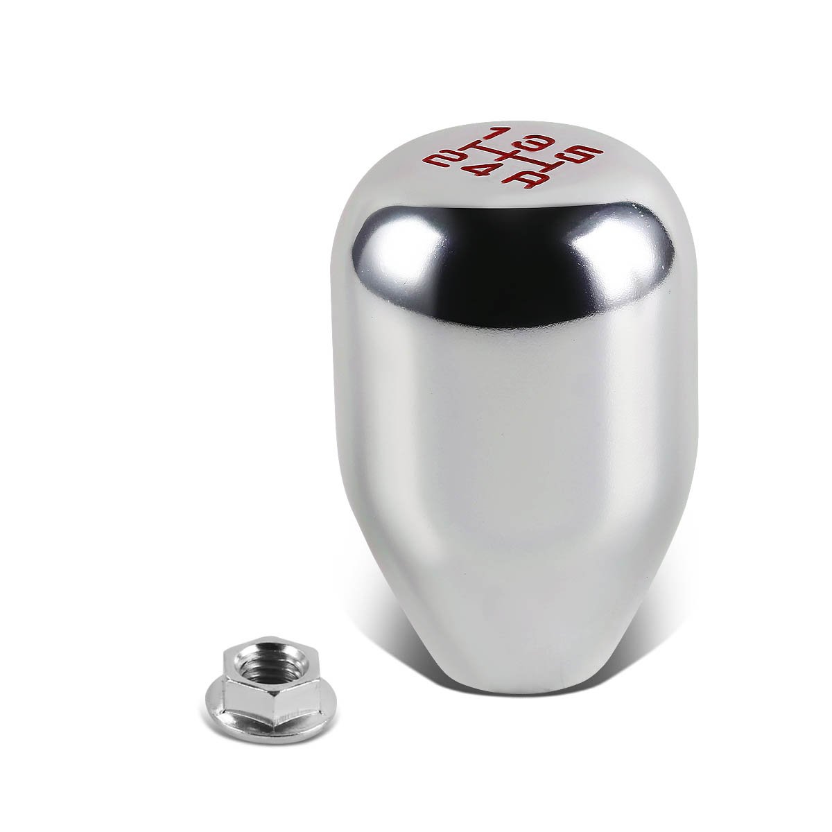 Auto Dynasty 5-Speed Manual Transmission Racing Shift Knob Compatible with Honda Civic Del Sol CRX Integra 88-00 - Silver