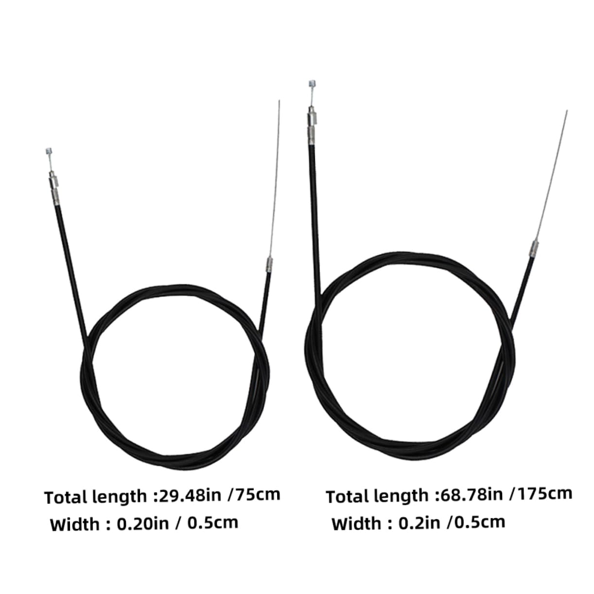 Mikinona 1Set Bicycle Brake Cable Kit Front Rear Brake Wires for Mountain and Road Bikes Lightweight Versatile Includes Front Approx Rear Approx Cables