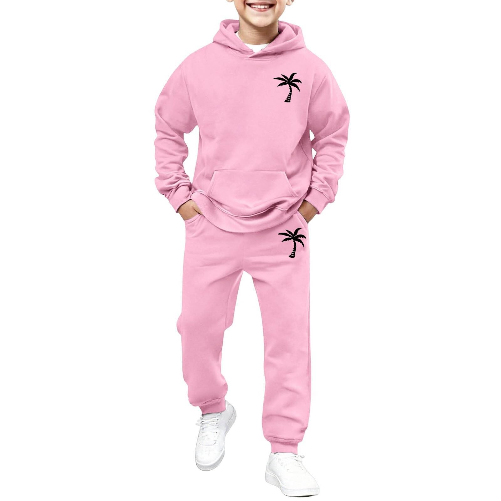 Kinder 2-teiliges Trainingsanzug-Hoodie-Jogger-Set, Unisex