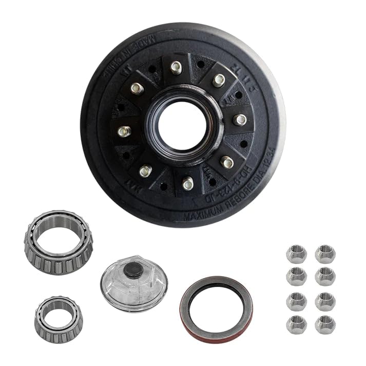The Trailer Parts Outlet - Reliable 9K General Duty Trailer Axle Hub and Drum Assembly, 8 Lug