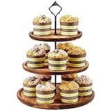 3 Tier Wood Cupcake Stand for 24 Cupcakes Rustic Dessert Tier Stand Cupcake Holder Stand Cupcake Stands for Dessert Table Birthday Party, Wedding, Farmhouse, Woodland Baby Shower Decor
