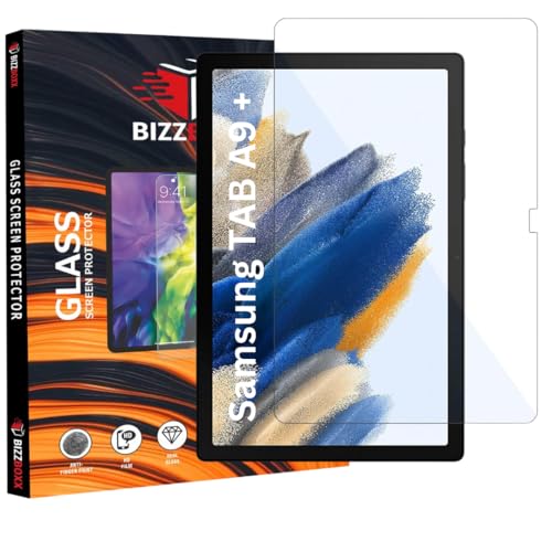 Image of Tempered Glass Full Screen Protector For Samsung Galaxy Tab Tablet A9+ - 11.0 inch 11 Anti-Scratch & Smudge Proof (Transparent) (Pack Of 1)