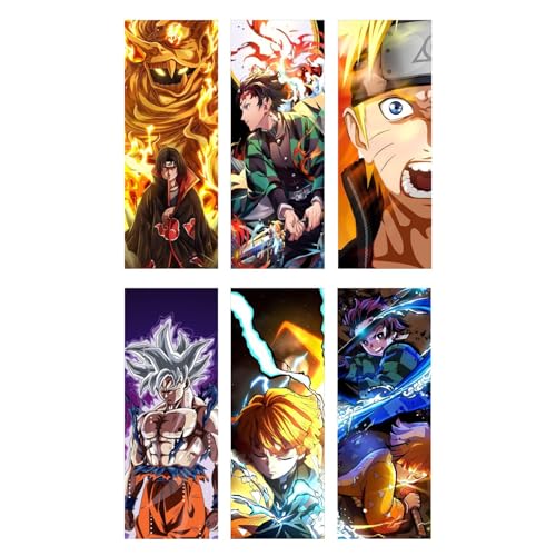 Image of Posterne Anime Universe Poster Set of 12 | 12 x 4.5 Inch Unframed Wall Prints | Mix Anime Fine Art Prints on 300 GSM Photographic Paper for Room, Office & Home Decor