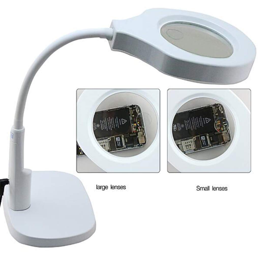 Lupa Do Czytania Z Oświetleniem Led, Lupa Hobbystyczna, Biurko Do Gazety, Lampa Stołowa, Książki, Stojak Z Wolnymi Rękami, Opaska Na Głowę, Podświetlany Uchwyt Ręczny Do Ekranu Telefonu Komórkowego 3