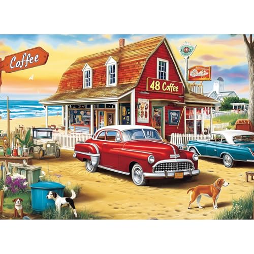 Ocean Puzzle 500 Pieces for Adults, Coffee Shop & Home Decor