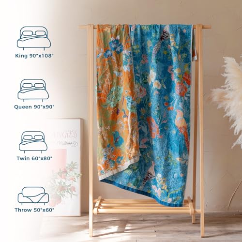 Image of LUTBM Boho Throw Blanket for Bed 60 inchx80 inch, All Season Cotton Couch Blankets