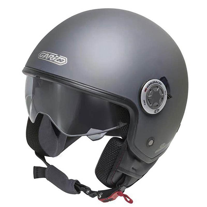 GARIBALDI G20 Antracite Mate - Casco de Moto Jet Abierto con Visor Solar - Homologado ECE
