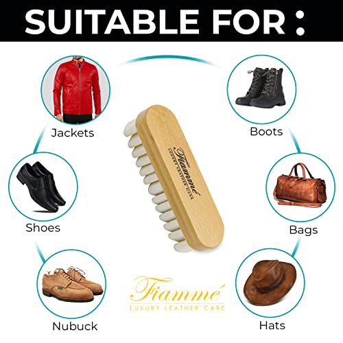 Suede Brush- Crepe Suede Shoe Brush for Cleaning Suede & Nubuck on Boots, Shoes, & Jackets- Fiamme Luxury Leather Care - Thumbnail 6