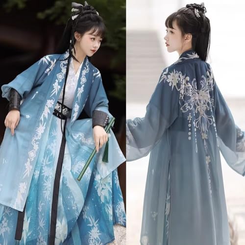 Womens Hanfu Dress Chinese Style Traditional Ancient Ming Dynasty Embroidered Han Costume Martial Arts Outfit for Women4