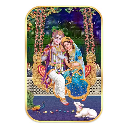 Image of Indianara Radha Krishna Painting With Frame 18 Inches X 12 Inches (Style 1)