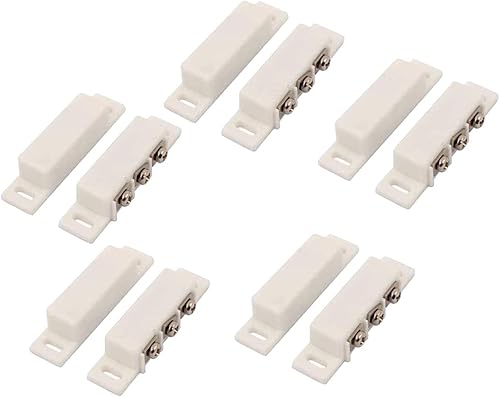 Interruptor magnético blanco de 5 unidades, NO/NC, con cable, atornillado, control remoto, ideal para ventanas y puertas del hogar y empresa,