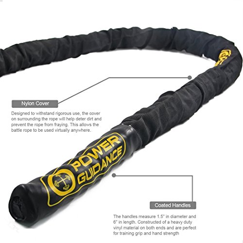 POWER GUIDANCE Battle Rope, 1.5/2 Inch Diameter Poly Dacron 30, 40, 50Ft Length Exercise Equipment for Home Gym… - Home Fitness Guru POWER GUIDANCE Battle Rope, 1.5/2 Inch Diameter Poly Dacron 30, 40, 50Ft Length Exercise Equipment for Home Gym… - Image 3