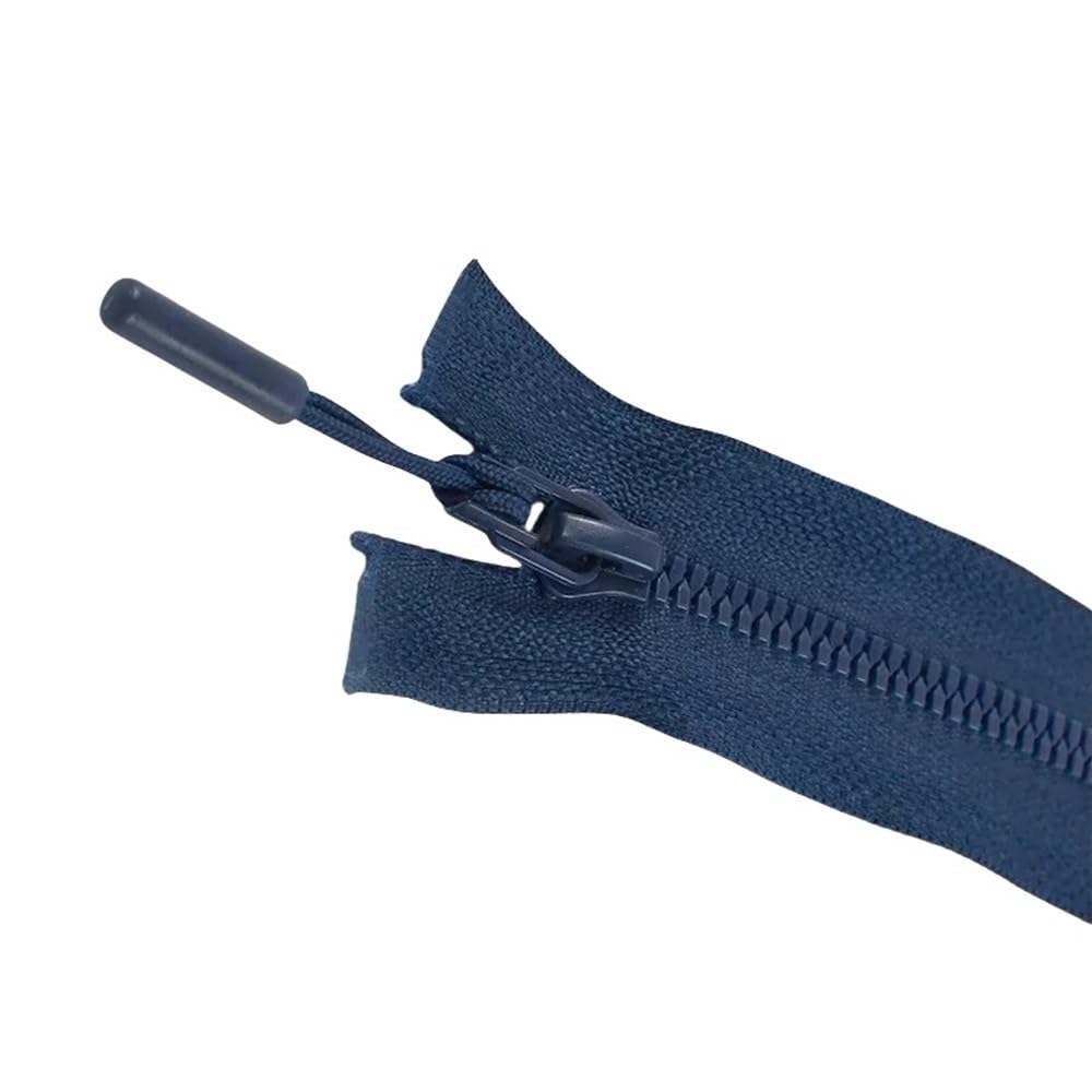 DIY Craft Zipper 5pcs Zippers Length 15-80cm, Close-End/Open-End Resin Zipper No.5 Abrasion Resistance for Sewing Crafts(Dark Blue,60cm)
