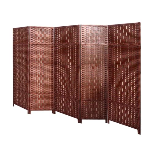 ショートボード折りたたみパーティションスクリーン、独立した木製プライバシーロースクリーン、リビングルームとダイニングルームのセグメント化された隔離に適しています(120x40cm-5 piece)