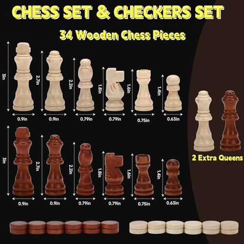 Set de Ajedrez Magnético Plegable de Madera 15" miniatura 5