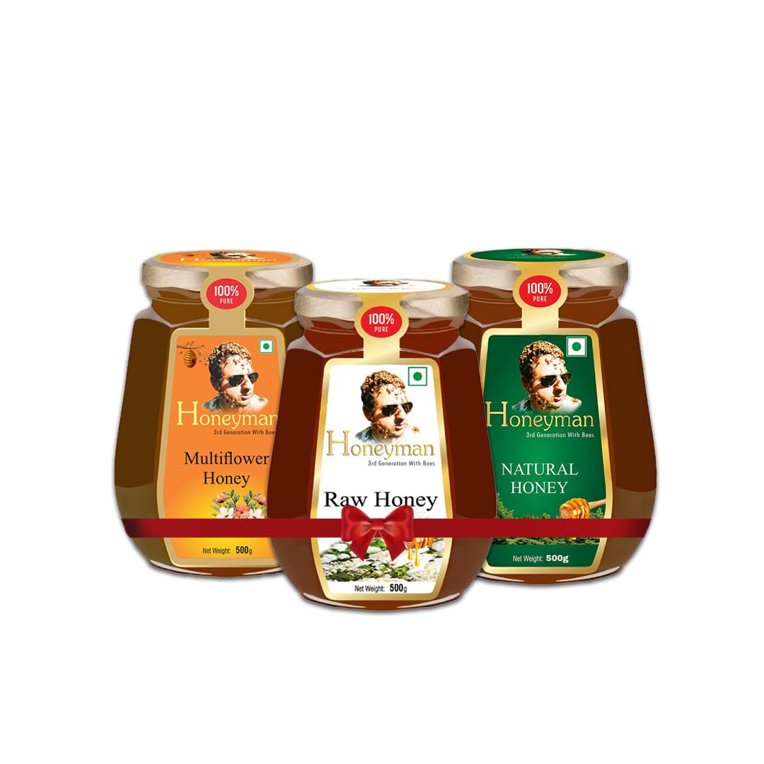 Honeyman Combo of Multiflower Honey, Raw Honey and Natural Honey | 100% Pure & Natural Honey | pack of | 3 X 250gms (B0CT3L62HS) Amazon Price History, Amazon Price Tracker