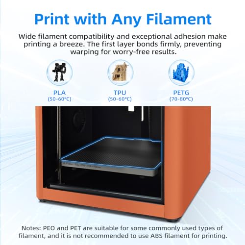 Image of BIQU Designer Series Smooth PET+Textured PEI Build Plate for Bambu-Lab P1P P1S P2S X2D X1C X1E A1 257x257mm, Double Sided PEI Spring Steel Flexible Sheet Print Bed Removable Surface Platform