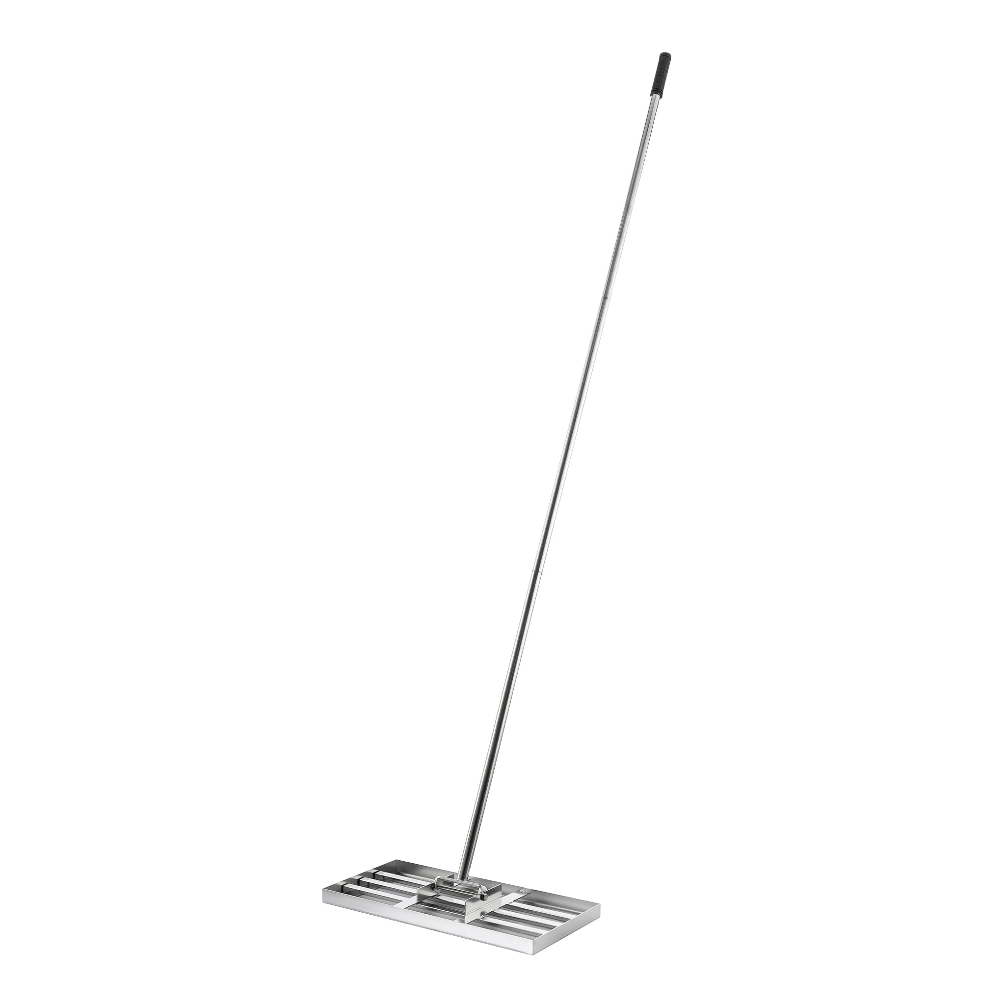 Wiltec Raclette de Gazon Taille M – 750 x 250 x 2000 mm – en Acier INOX – avec Manche 2 m – Grattoir de Jardin Râteau niveleur pour Sabler et Niveler