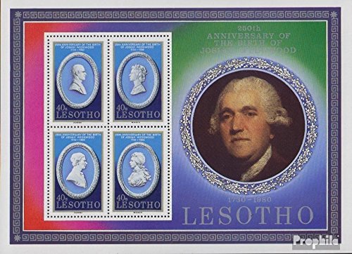 Prophila Collection Lesotho Blocco 6 (Completa Edizione) 1980 Josiah Wedgwood (Francobolli per i Collezionisti)