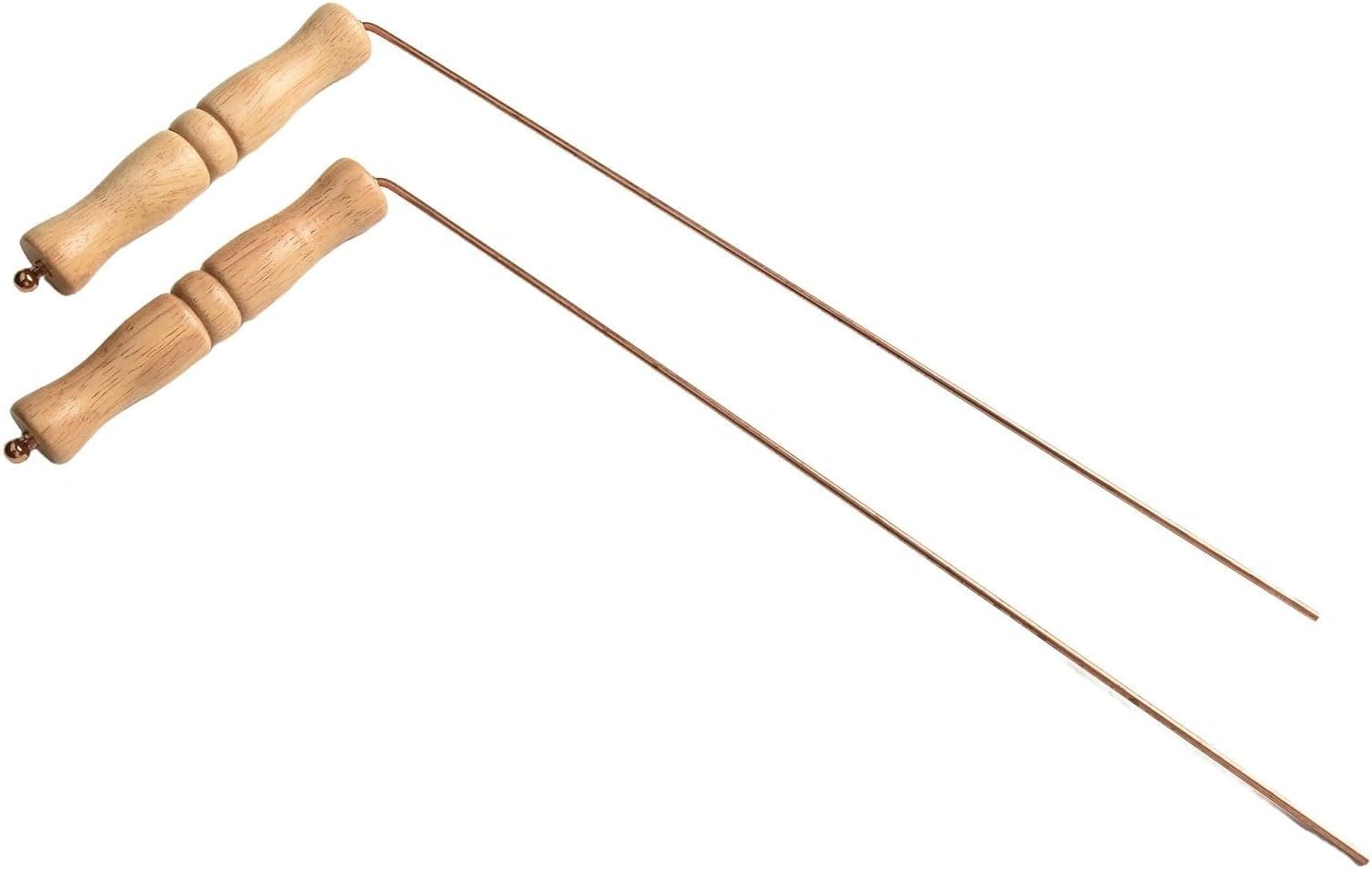 Bare Two Lightweight 99 9% Dowsing Rods Featuring Ergonomic Birch Wooden Grips And Extended Usage