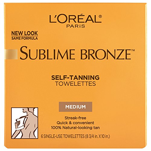 L'Oréal Paris Skincare Sublime Bronze Sunless Tanning Towelettes, Fast-Drying, Streak-Free Self Tanner, 6 ct. - Image 3