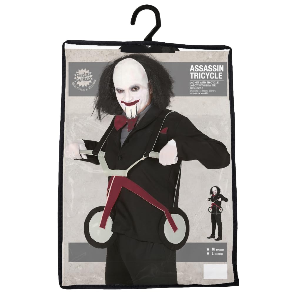 CARTOON Vestito per adulto assassin tricycle travestimento saw costume horror halloween carnevale feste a tema cosplay