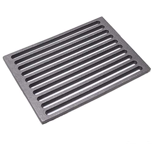 Grille en fonte 30 x 22 x 1 cm pour cheminée, poêle, barbecue, fond pour cendres