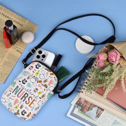 TOBGB RN Gift Registered Nurse Zipper Crossbody Bag Nurse Appreciation Gift Nursing Graduation Gift Nurse Staff Gift4