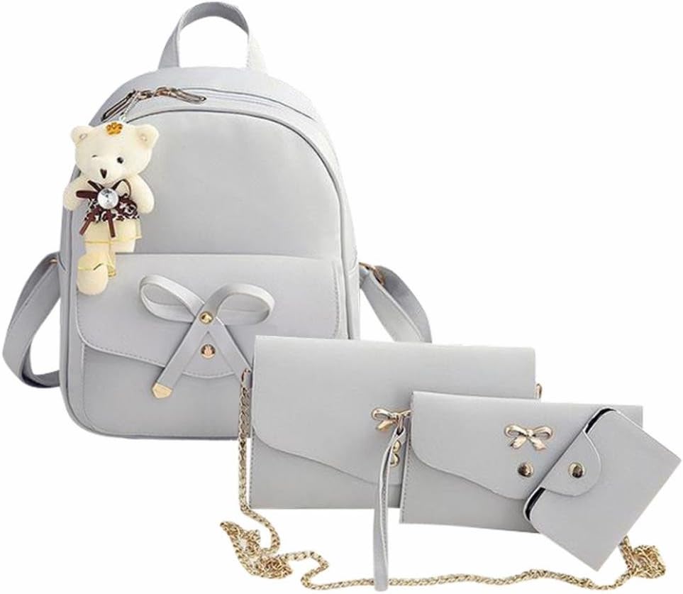 Women School Backpack,Vanvler Ladies {Backpack +Handbag + Shoulder Bags+Tote Bag Crossbody 4pcs Set } Clearance