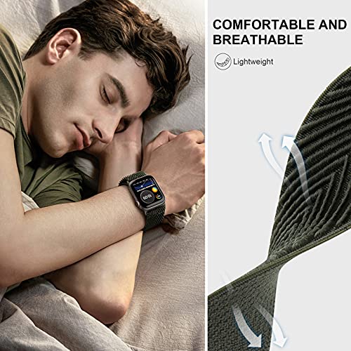 Image of 4 Pack Stretchy Solo Loop Compatible with Apple Watch Bands 38mm 40mm 41mm 42mm 44mm 45mm 46mm 49mm Women Men, Sport Nylon Elastic Straps Wristbands for iWatch Series 11 10 9 8 7 6 5 4 11 Ultra /SE 3 2