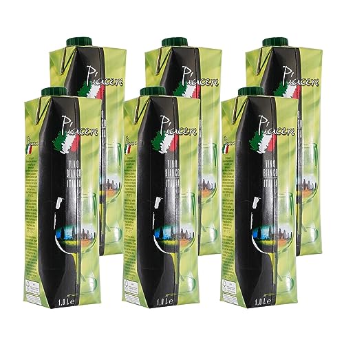 Piacere Vino Bianco - Italienischer Weißwein (12 x 1,0L)
