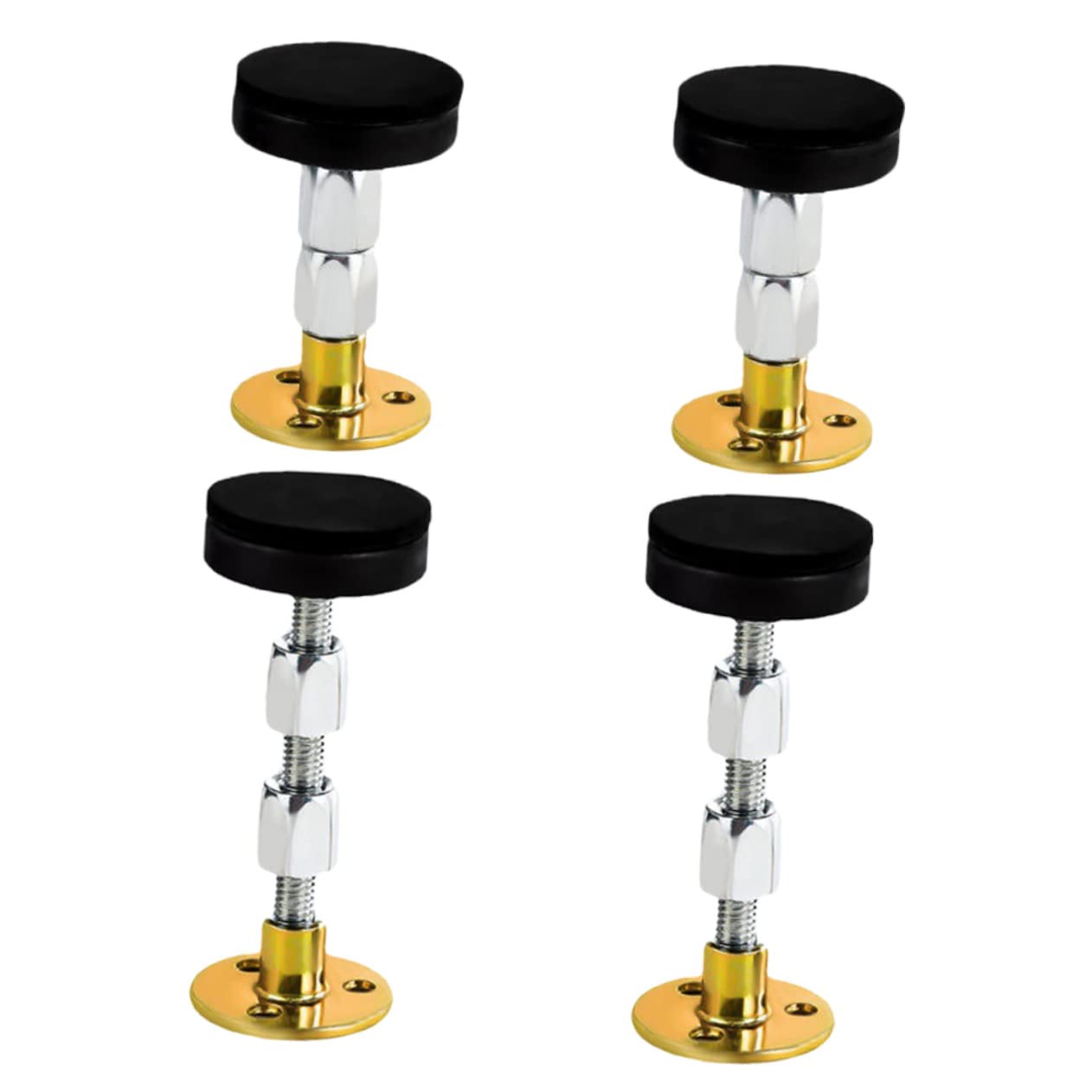 ABOOFAN 4Pcs Adjustable Threaded Bed Fixers Bed Shake Tool Headboard Stoppers for Stability Fits Gaps for Squeaky Bed Frame