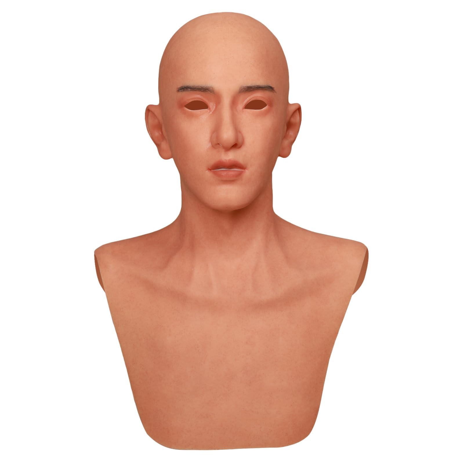 TEYVIYIRealistic Silicone Face Mask Adults Young Men Ryder Full Head Masks for Cosplay Crossdresser Halloween