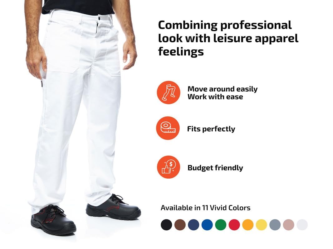 MAZALAT work wear Pantalons de Travail Homme, Pantalons de Travail Modèle Classique, Pantalon Cargo, Vêtements de Travail, Grandes Tailles jusqu'à 3ХL, Bleu, Blanc, Rouge, Vert, Gris