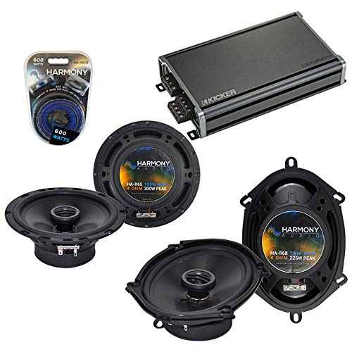 Compatible with Dodge Dakota 1987-1996 Factory Speaker Upgrade Harmony R65 R68 & CXA300.4 Amp (Renewed)